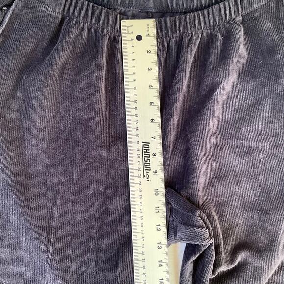 Lands' End Women Casual Velvet Pants size L/P (14/16). Purple - Picture 6 of 10